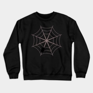 Spider and web in purple Crewneck Sweatshirt